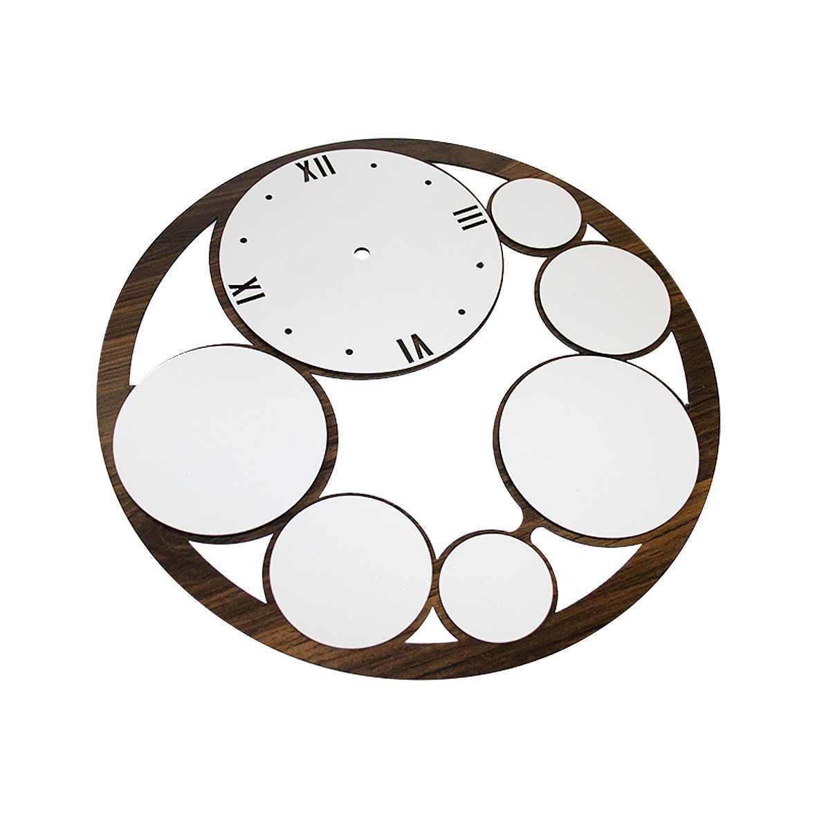 ساعت دیواری چوبی دایره سابلیمیشن مدل 7 تکه