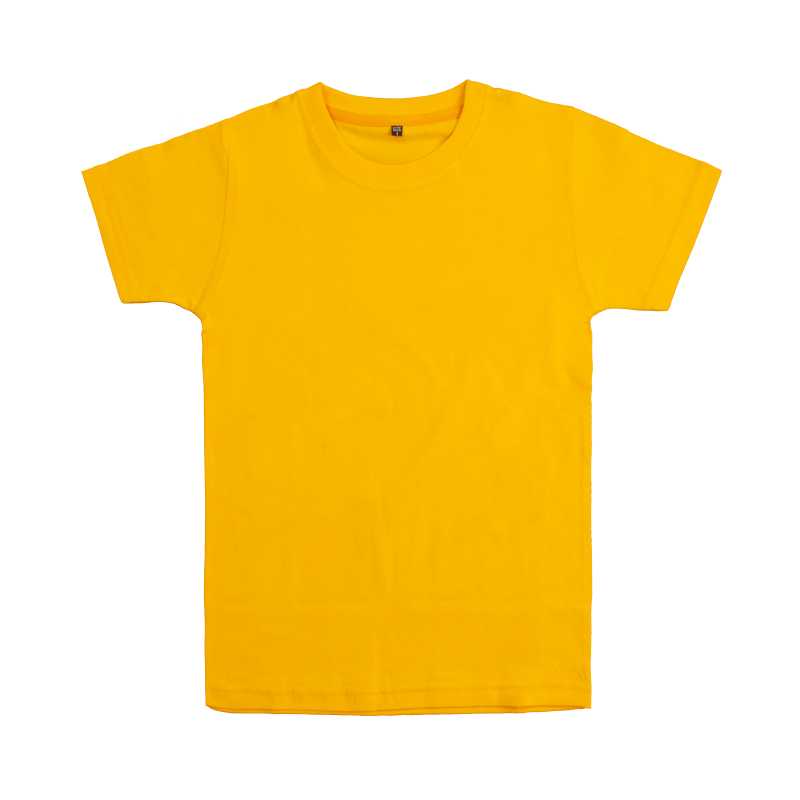 تیشرت آستین کوتاه سوپر نخ پنبه بچه گانه رنگ زرد