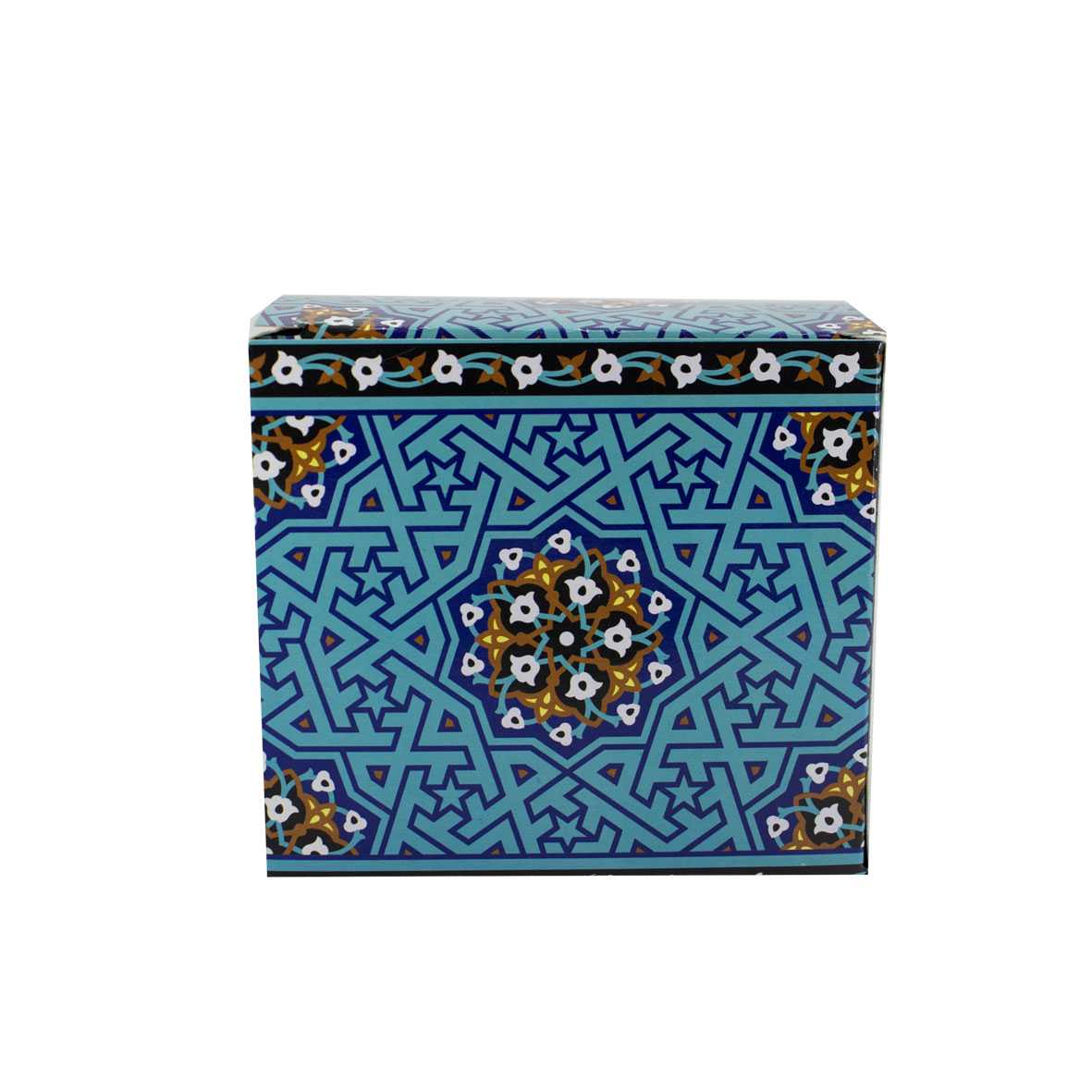 جعبه ماگ(لیوان) آبی با طرح سنتی