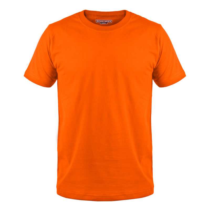 تیشرت آستین کوتاه سوپر نخ پنبه مردانه و زنانه رنگ نارنجی