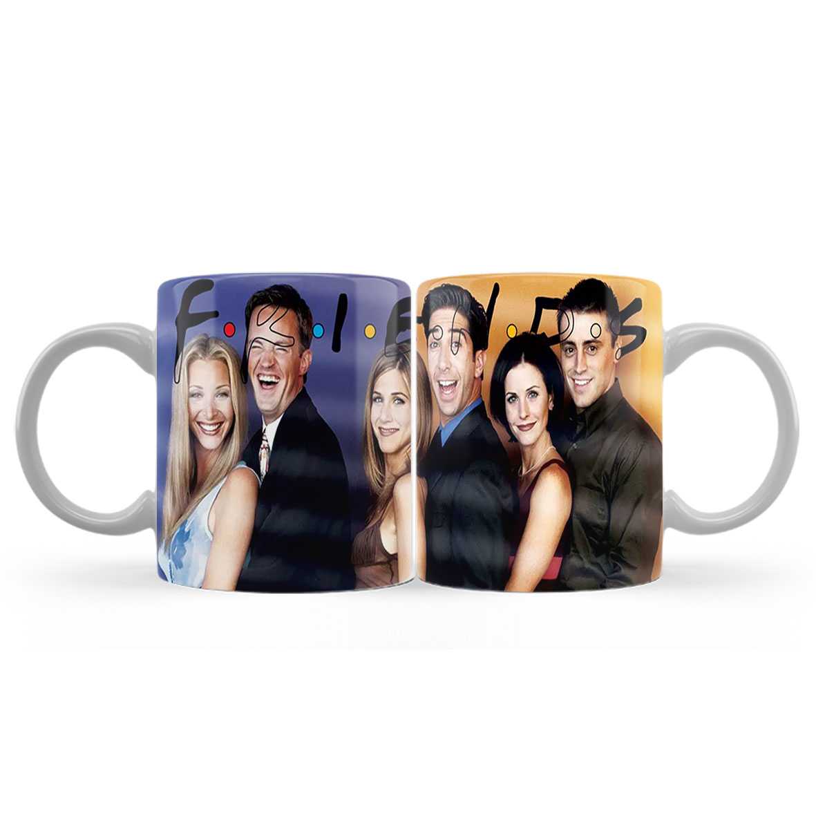 ماگ (لیوان) طرح سریال فرندز با تصویر گروهی و لوگوی FRIENDS کد 149