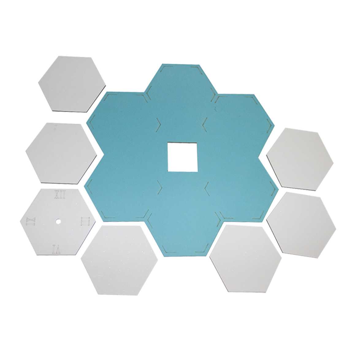 ساعت دیواری سابلیمیشن مدل کندو عسل 7 تکه