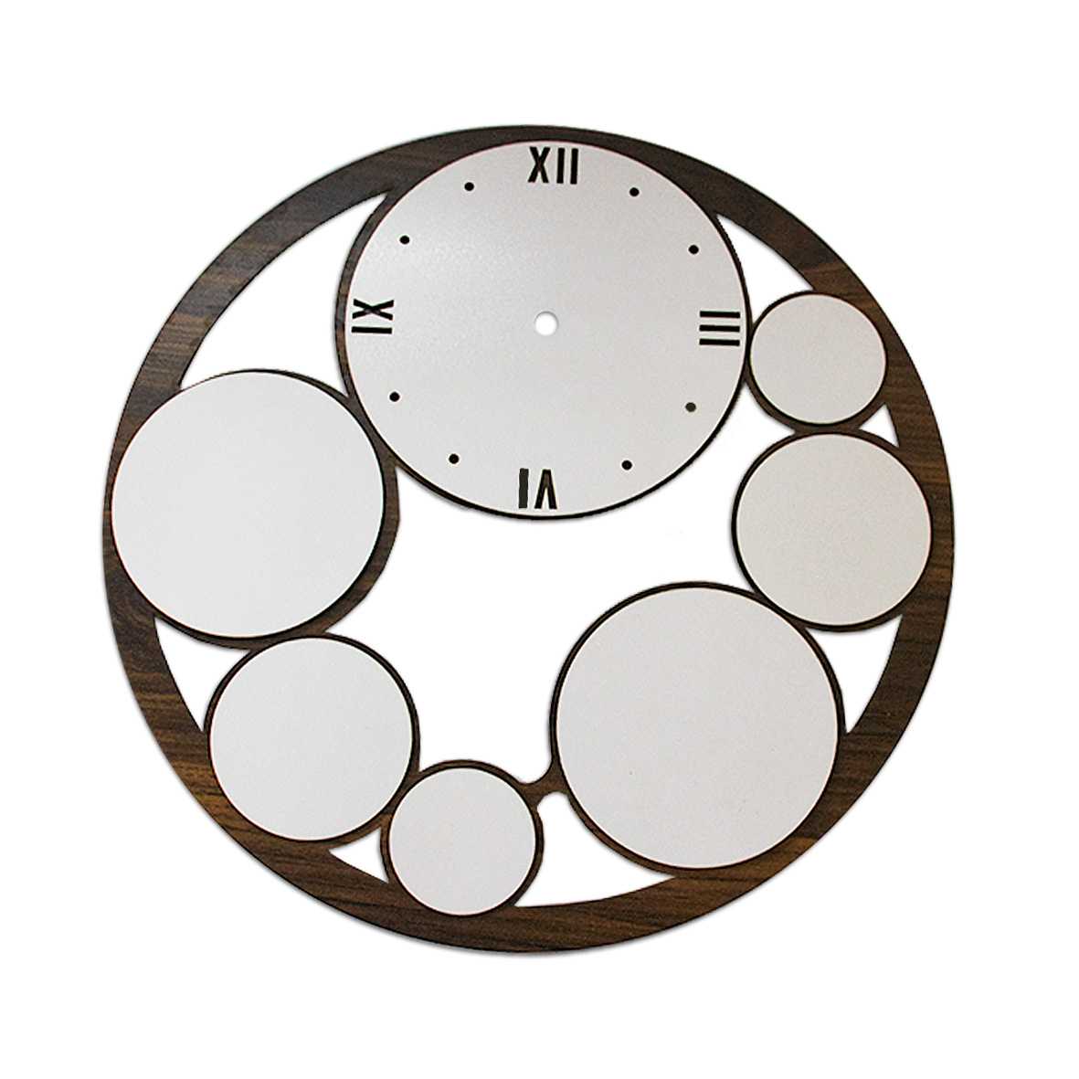 ساعت دیواری چوبی دایره سابلیمیشن مدل 7 تکه